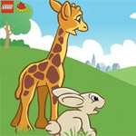 Игра Лего дупло жираф и заяц