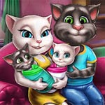 Игра Кошка Анжела: Домашние хлопоты
