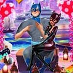 Игра Бетмен и Женщина кошка целуются