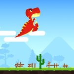 Игра Динозавр Ти-Рекс бегун геймплей