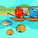 Игра Огонь и Вода: Ловим рыбу геймплей