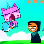 Игра Юникитти против Мастера Хмур геймплей