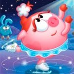 Игра Смешарики: Фигурное катание геймплей