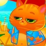 Игра Котенок Бубу на отдыхе геймплей
