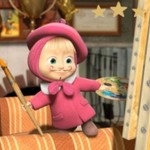 Игра Маша рисует Медведя геймплей