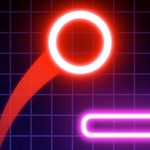 Игра Геометрия даш: Быстрый неон геймплей