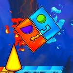 Игра Геометрия даш: Кубик стихий геймплей