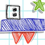 Игра Геометрия даш на бумаге геймплей