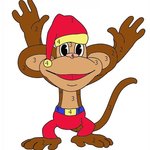 Игра Раскраска по номерам: Обезьянка