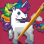 Игра Раскраски по номерам по клеточкам